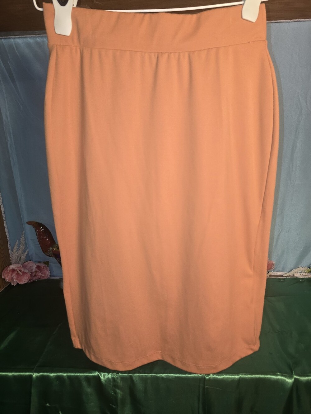 Zenana Outfitters Peach Pencil Midi Skirt